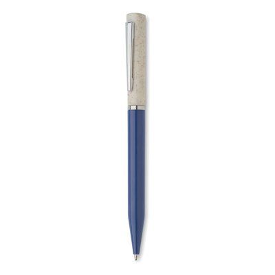 Bolígrafo de paja de trigo tinta azul Blanco/azul