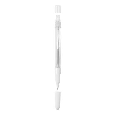 Bolígrafo pulverizador de 10 ml. transparente con tapas