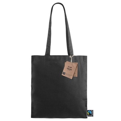 Bolsa de algodón Fairtrade negra