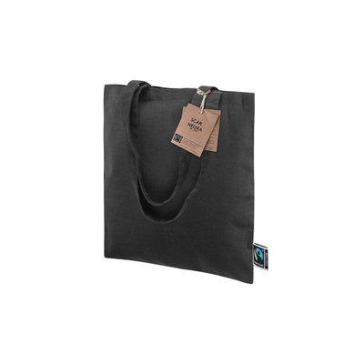 Bolsa de algodón Fairtrade negra