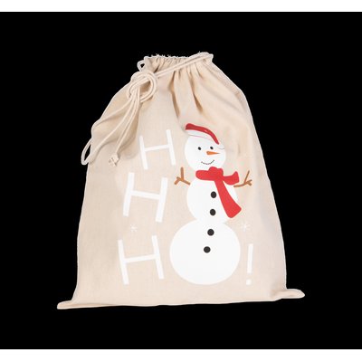 Bolsa algodón muñeco de nieve Beige