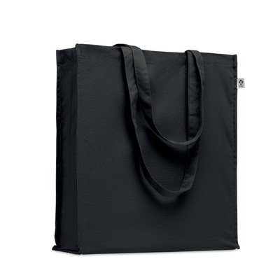 Bolsa Algodón Orgánico con Fuelle Negro