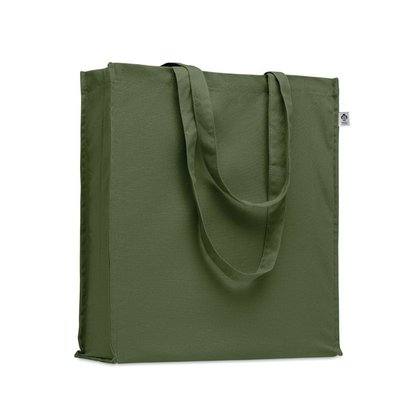 Bolsa Algodón Orgánico con Fuelle Verde