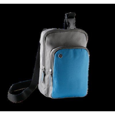 Bolsa bandolera con asa regulable Slate Grey / Aqua Blue