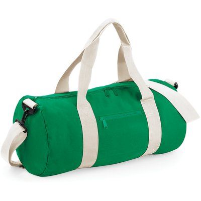 Bolsa Barril Poliéster 600D Kelly Green / Off White