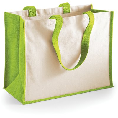 Bolsa clásica de yute Apple Green