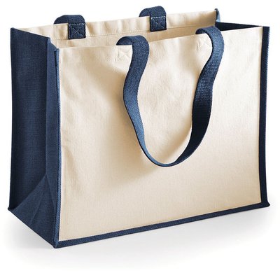 Bolsa clásica de yute Azul