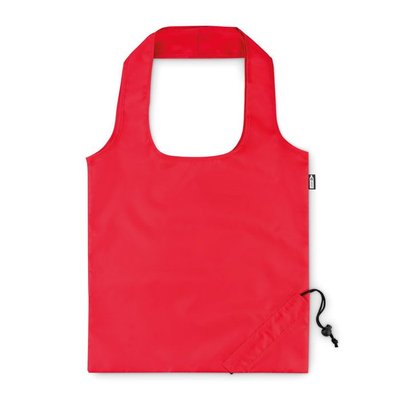 Bolsa Compra RPET Plegable con Cordón Rojo