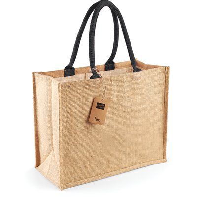 Bolsa de compra de yute Natural / Black