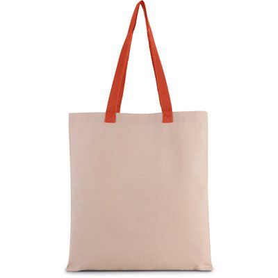 Bolsa de compras en canvas Natural / Spicy Orange