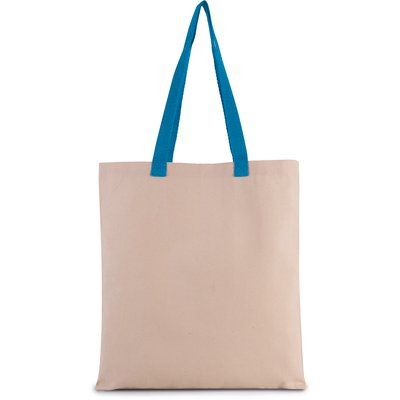 Bolsa de compras en canvas Natural / Surf Blue