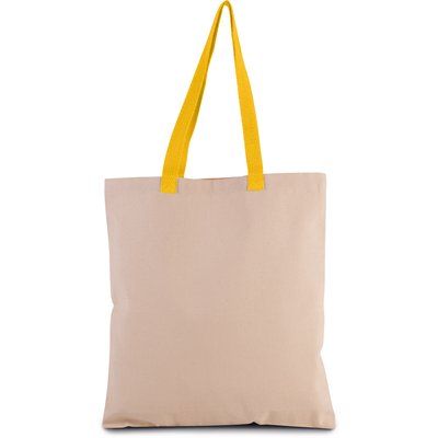 Bolsa de compras en canvas Natural / Yellow