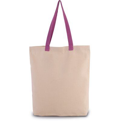 Bolsa de compras clásica de algodón Natural / Radiant Orchid