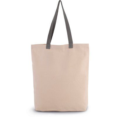 Bolsa de compras clásica de algodón Natural / Steel Grey