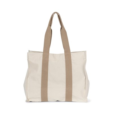 Bolsa de compras reciclada grande Beige