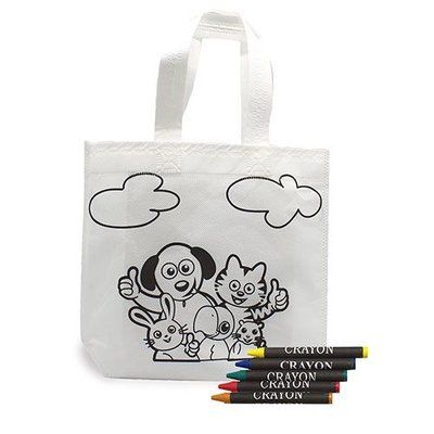 Bolsa Infantil con Dibujo y Ceras para Colorear