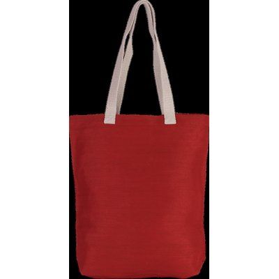 Bolsa de juco con asas y fuelle Crimson Red