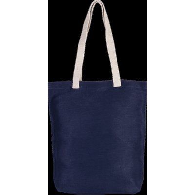 Bolsa de juco con asas y fuelle Midnight Blue