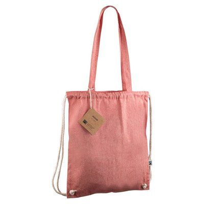 Bolsa mochila de algodón Fairtrade Rojo