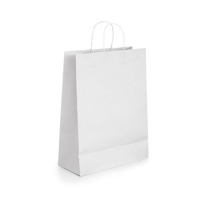 Bolsa de Papel Kraft Blanca con Asa