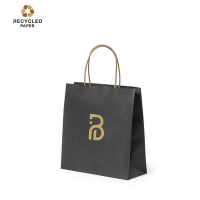 Bolsa de Papel Reciclado en Negro 6Kg