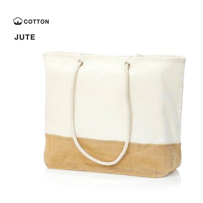 Bolsa personalizada de playa de yute y algodón