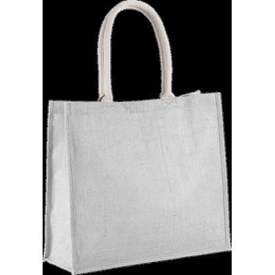 Bolsa de playa yute con asa de algodón Cool Grey