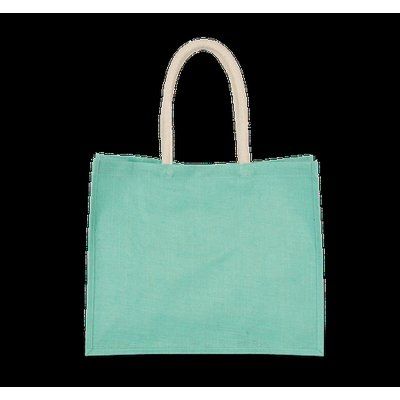 Bolsa de playa yute con asa de algodón Ice Mint