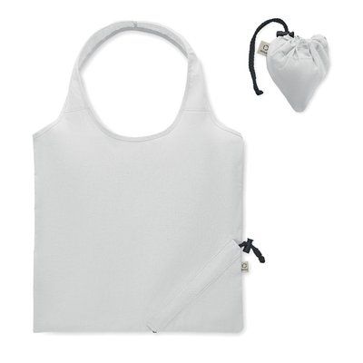 Bolsa plegable algodón reciclado Blanco