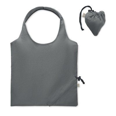 Bolsa plegable algodón reciclado Gris Piedra