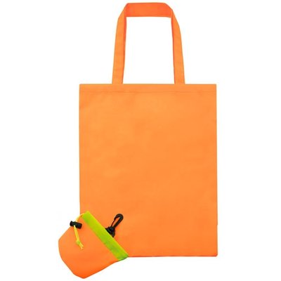 Bolsa Plegable Naranja con Clip