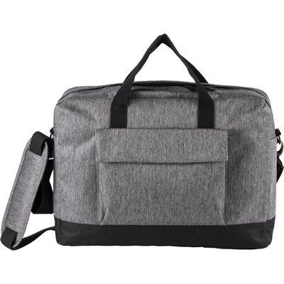 Bolsa para portátil de poliéster Grey Twill / Black