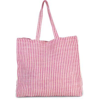 Bolsa a rayas de verano Magenta / Natural