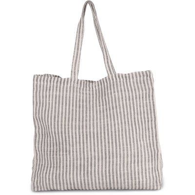 Bolsa a rayas de verano Steel Grey / Natural