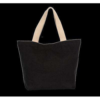 Bolsa reciclada grande con fuelle Black Night / Hemp