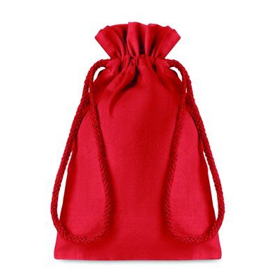 Bolsa regalo Algodón 14x22cm Pequeña Rojo