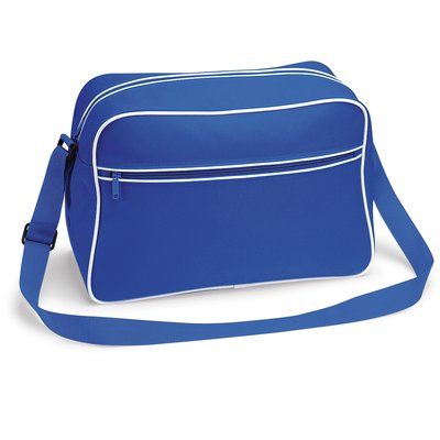 Bolsa Retro con bandolera ajustable Royal Blue / White