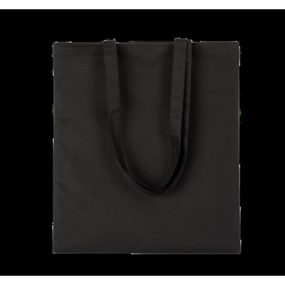 Bolsa shopper algodón asas largas Black