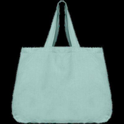 Bolsa tote de lino Jade Green