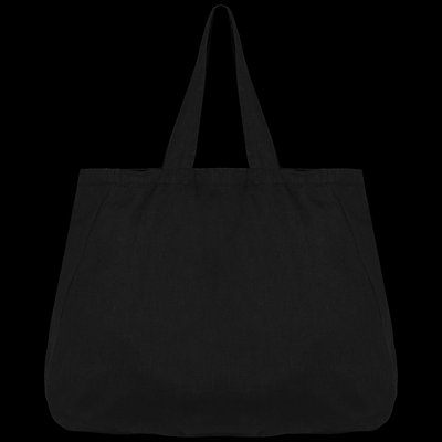 Bolsa tote de lino Negro