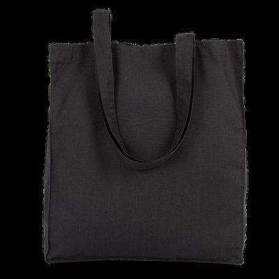 Bolsa tote orgánica con fuelle grande Black