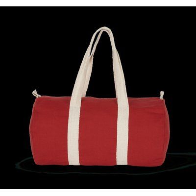 Bolsa viaje de algodón Arandano Red / Natural