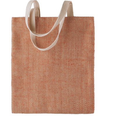 Bolsa de yute teñida Beige / Naranja