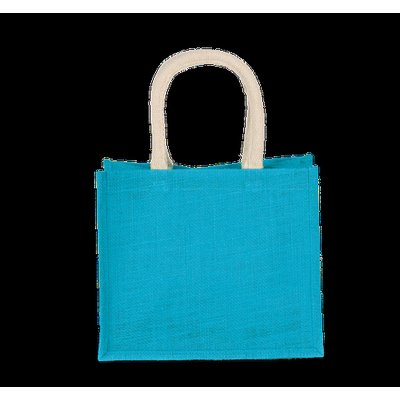 Bolsa de Yute Mediana Asas Algodón Turquoise