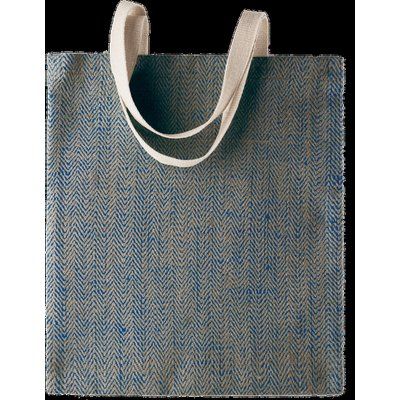 Bolsa de yute teñida Natural / Blue Ink