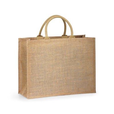 Bolso de yute interior laminado Natural