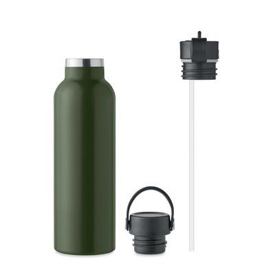 Botella Aislante Inox con 2 Tapones Verde