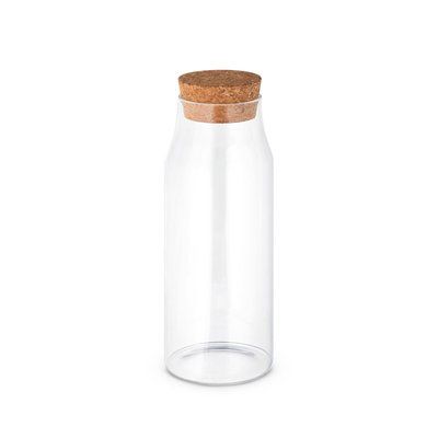 Botella Borosilicato 1L con Tapa Natural