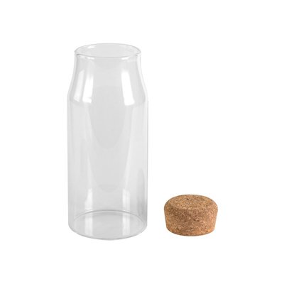 Botella Borosilicato 600ml y Tapón de Corcho