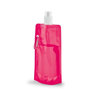 Botella Plegable con Mosquetón 460 mL Rosa